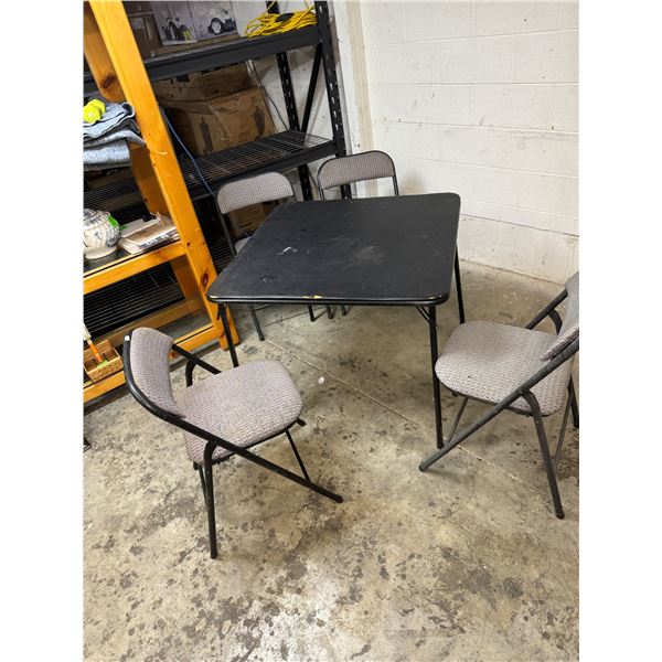 Card table and chairs