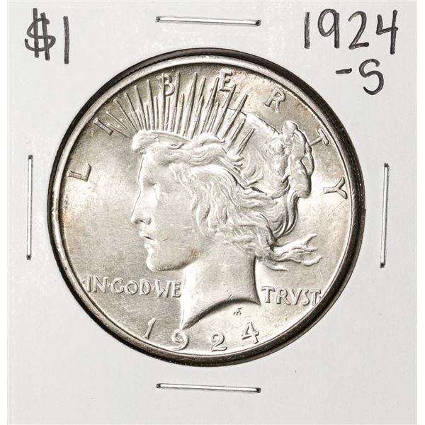 1924-S $1 Peace Silver Dollar Coin