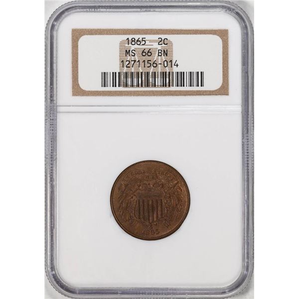 1865 Two Cent Piece NGC MS66BN