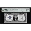 Image 1 : 1928 $1 Funnyback Silver Certificate Note Fr.1600 PMG Superb Gem Uncirculated 67EPQ