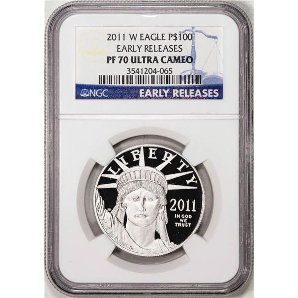 2011-W $100 Proof American Platinum Eagle Coin NGC PF70 Ultra Cameo Early Releases