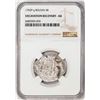 Image 1 : Shipwreck 1752P q Bolivia 4 Reales Silver Coin NGC AU Excavation Recovery