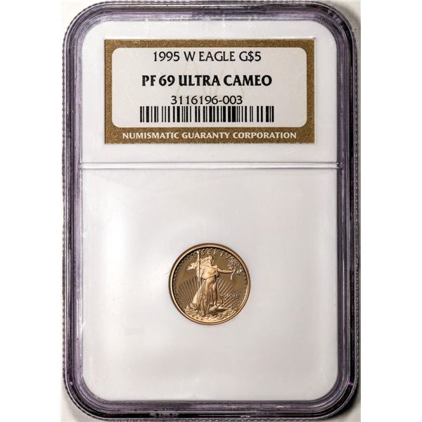 1995-W $5 Proof American Gold Eagle Coin NGC PF69 Ultra Cameo