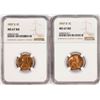 Lot of 1937-S & 1937-D Lincoln Wheat Cent Coins NGC MS67RD