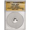 2014 Proof 1/10 oz Platinum JFK Apollo 11 Anniversary Medal ANACS MS68