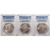Lot of (3) 1896 $1 Morgan Silver Dollar Coins PCGS MS63