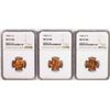 Lot of (3) 1946-S Lincoln Wheat Cent Coins NGC MS67RD