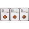 Image 1 : Lot of (3) 1946-S Lincoln Wheat Cent Coins NGC MS67RD