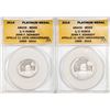 Set of 2014 Proof 1/4 oz & 1/2 oz Platinum JFK Apollo 11 Anniversary Medal ANACS MS69