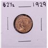 1929 $2 1/2 Indian Head Quarter Eagle Gold Coin