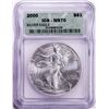 2000 $1 American Silver Eagle Coin ICG MS70