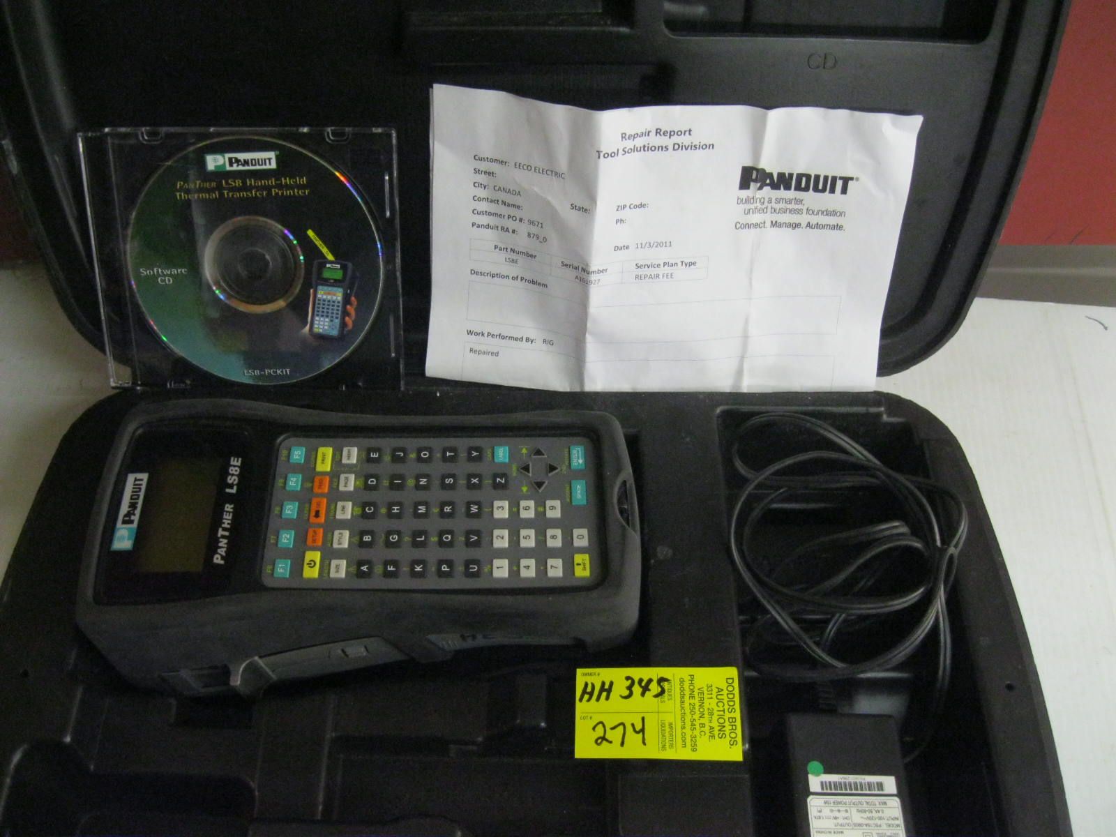 PANDUIT PANTHER LS8E TESTER W/PRINTER