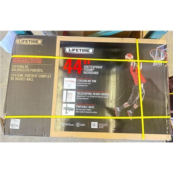 Lifetime 44" ADJUSTABLE PORTABLE BASKETBALL HOOP
