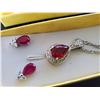Image 3 : UNRESERVED Pink and red crystal jewelry set