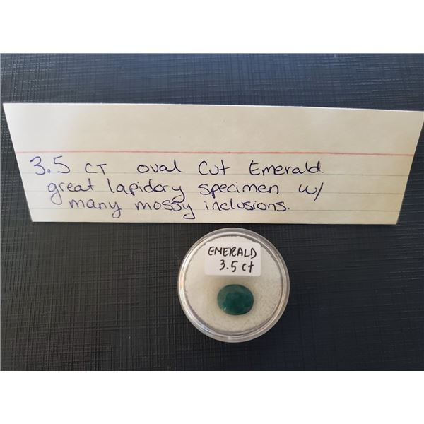 3.5 karat l oval cut Emerald