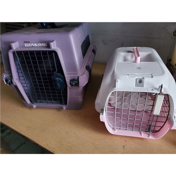 Two pet kennels