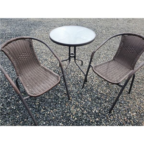 Outdoor Small Table & 2 Chairs