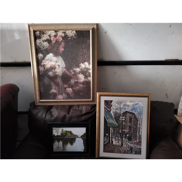 3 framed pictures