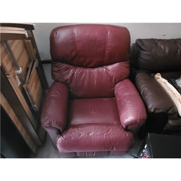Leather reclining chair