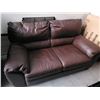 Image 1 : Brown Leather Natuzzi loveseat