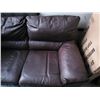 Image 3 : Brown Leather Natuzzi loveseat