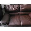 Image 4 : Brown Leather Natuzzi loveseat
