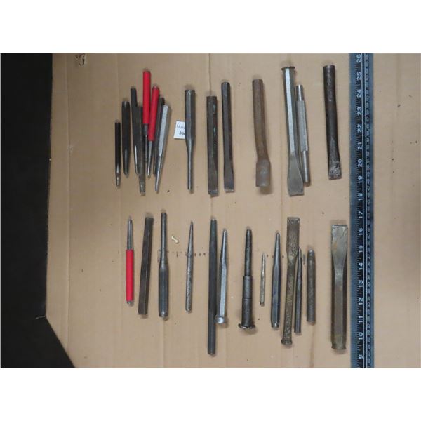 lot of punches and chisels