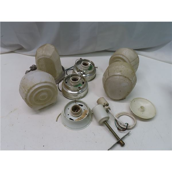 4 light covers and receptacles