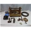 Image 5 : tool box with cable reel , steel cable wire and misc. tools