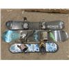 Image 1 : lot of snowboards one is brand name LTD quest with RIDE bindings