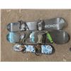 Image 2 : lot of snowboards one is brand name LTD quest with RIDE bindings