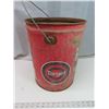 Image 3 : vintage target tin 5 gallon can with wooden joust supports