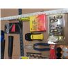 Image 4 : box with hand saw , hammer , tapes , Allen keys , stud finder