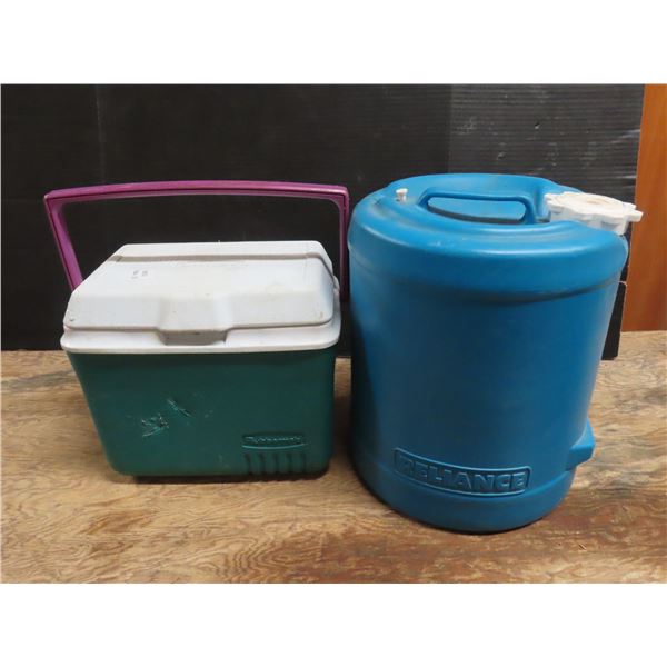 Rubbermaid cooler , water jug