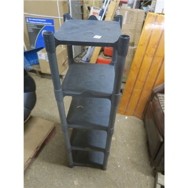 plastic shelf - 15"x14"x48"H - hole in 1 layer