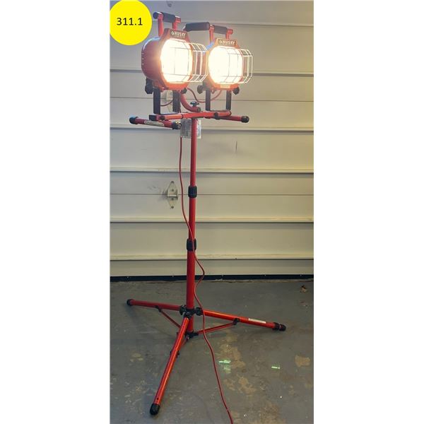 Husky Professional Grade Dual Head 1,200W Halogen Work Light With Tripod Stand