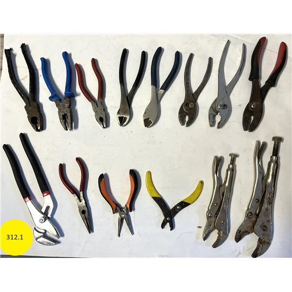 14 sets of pliers