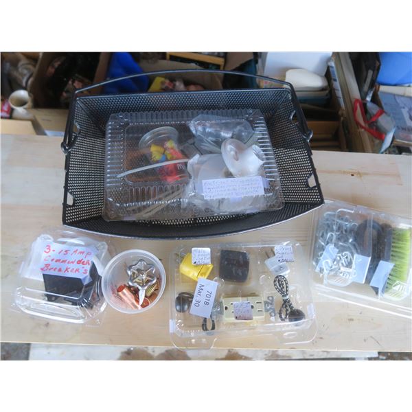 lot of assorted hardware - electrical, etc.