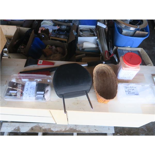 latex gloves, ice melt, snow brush, etc.