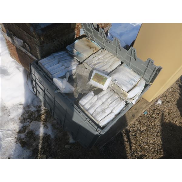 tote of plastic raincoats