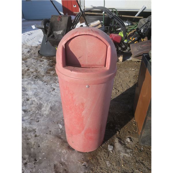 plastic garbage can
