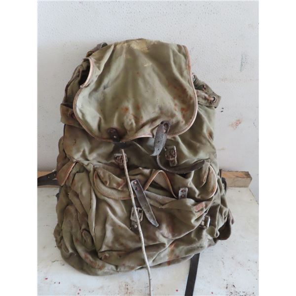 well used trapper backpack
