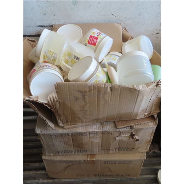 two full boxes and one partial stack and save containers