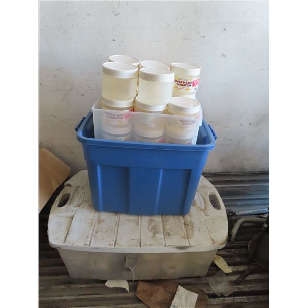 two totes of stack and save storage containers