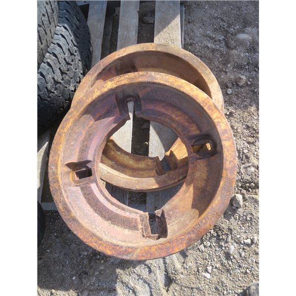 2 Massey Harris counter weights - 150lbs each