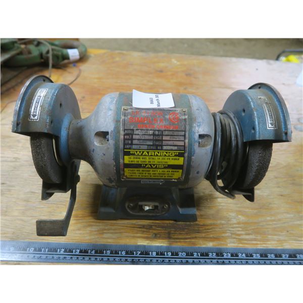 Simplex bench grinder #LR51308 - working
