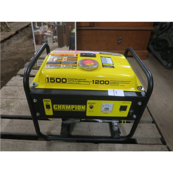 Champion 1500W generator - like new - SN1511Y2400967