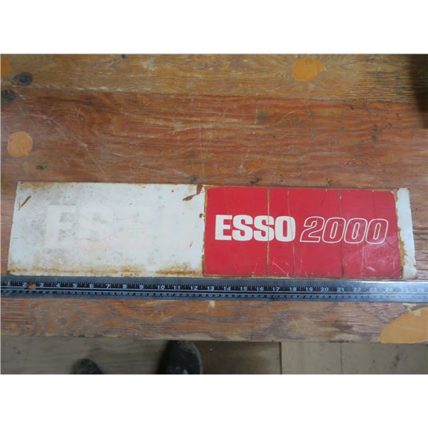 Esso 2000 sign - 6"x25"