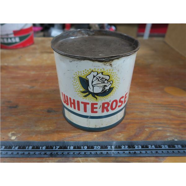 5lb White rose tin/pail
