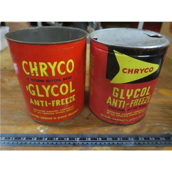 2x 1 gallon Chryco antifreeze tins